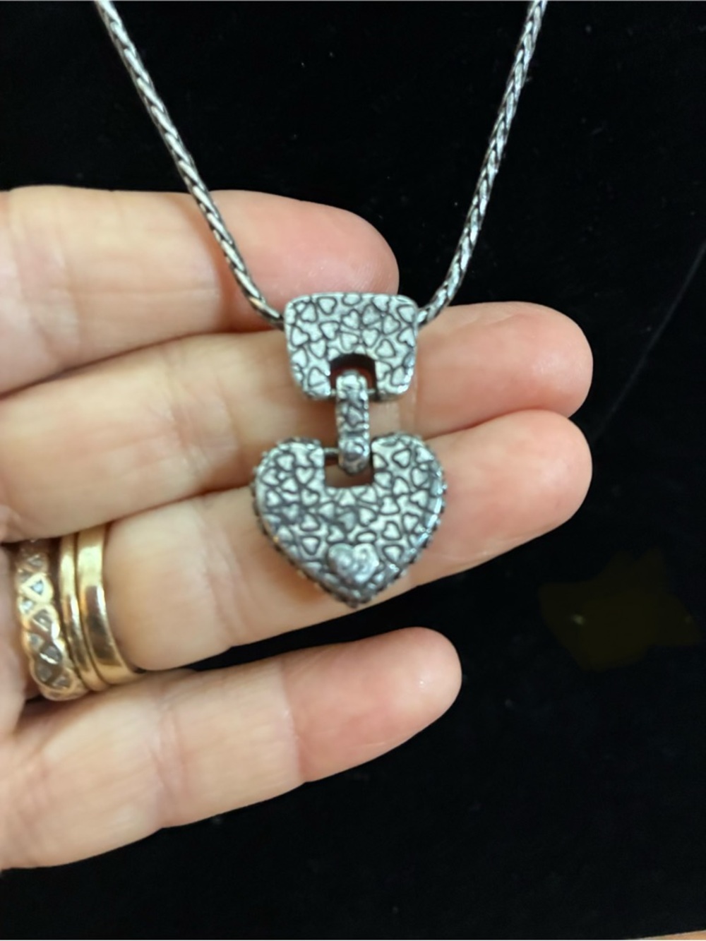 Vintage Brighton SilverTone  Chain
Necklace Heart Pendant - Picture 5 of 10